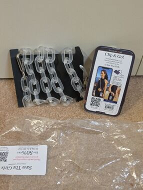 The Girls Clear Link Chain Phone Strap - Transparent